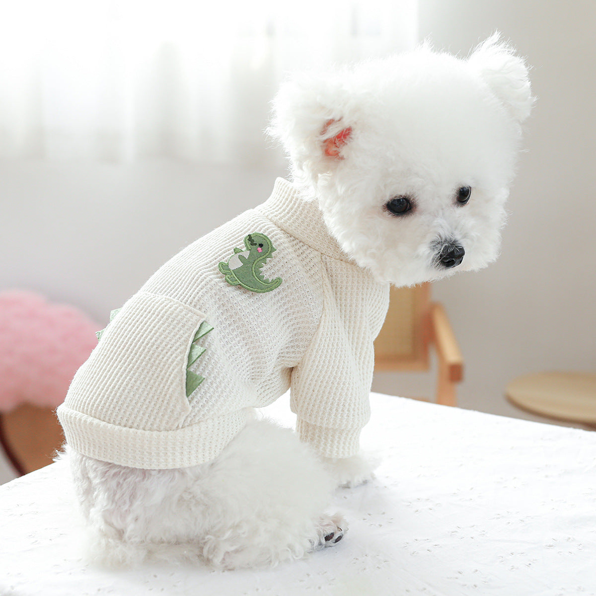 Casual Pet Sweater Round-Neck Knit Shirt