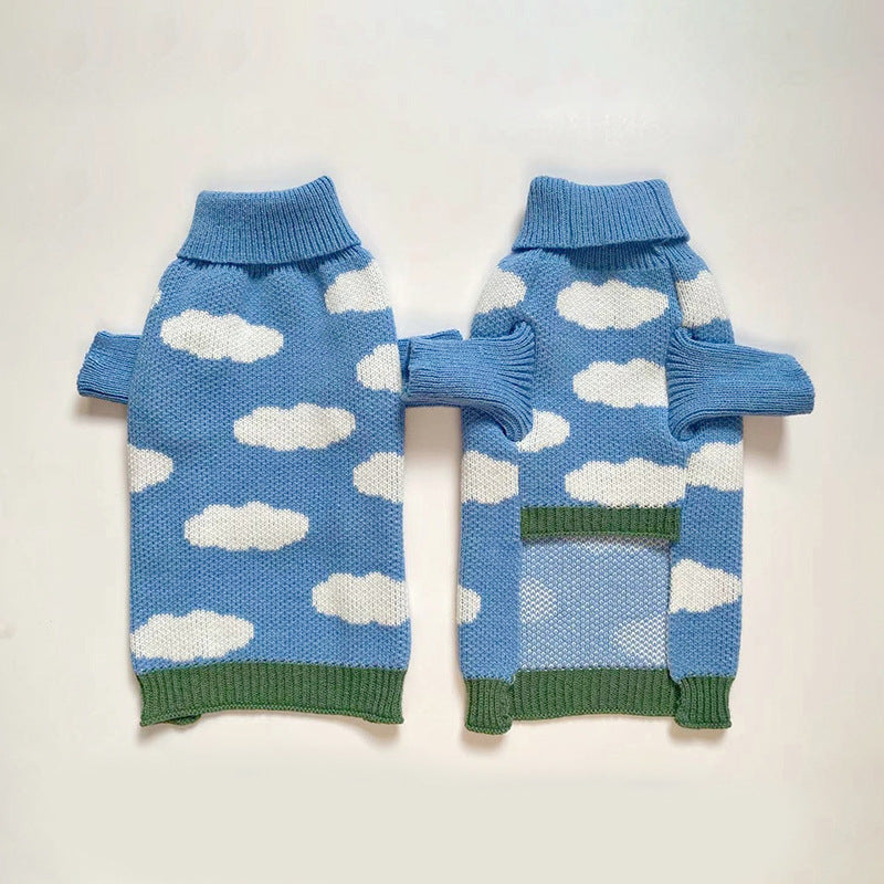 Jacquard Knit Pet Sweater Clothing For Warm Everyday Wear