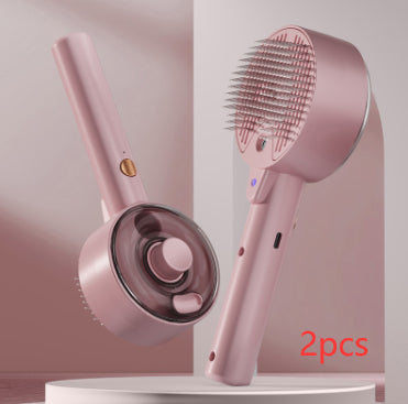 Pet Hair Remover Steam Brush Self-Cleaning Grooming Tool