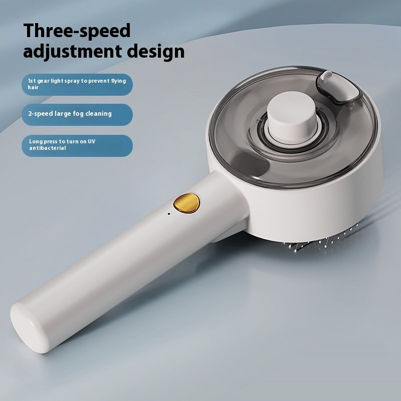 Pet Hair Remover Steam Brush Self-Cleaning Grooming Tool