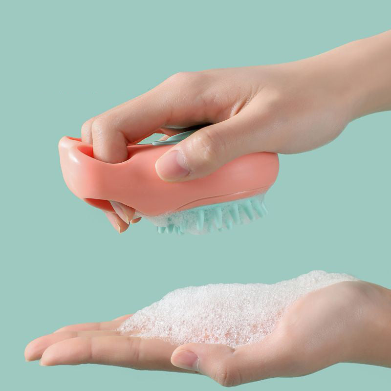 Pet Bath Massage Brush Grooming Comb Soft Claw Cleaning Tool