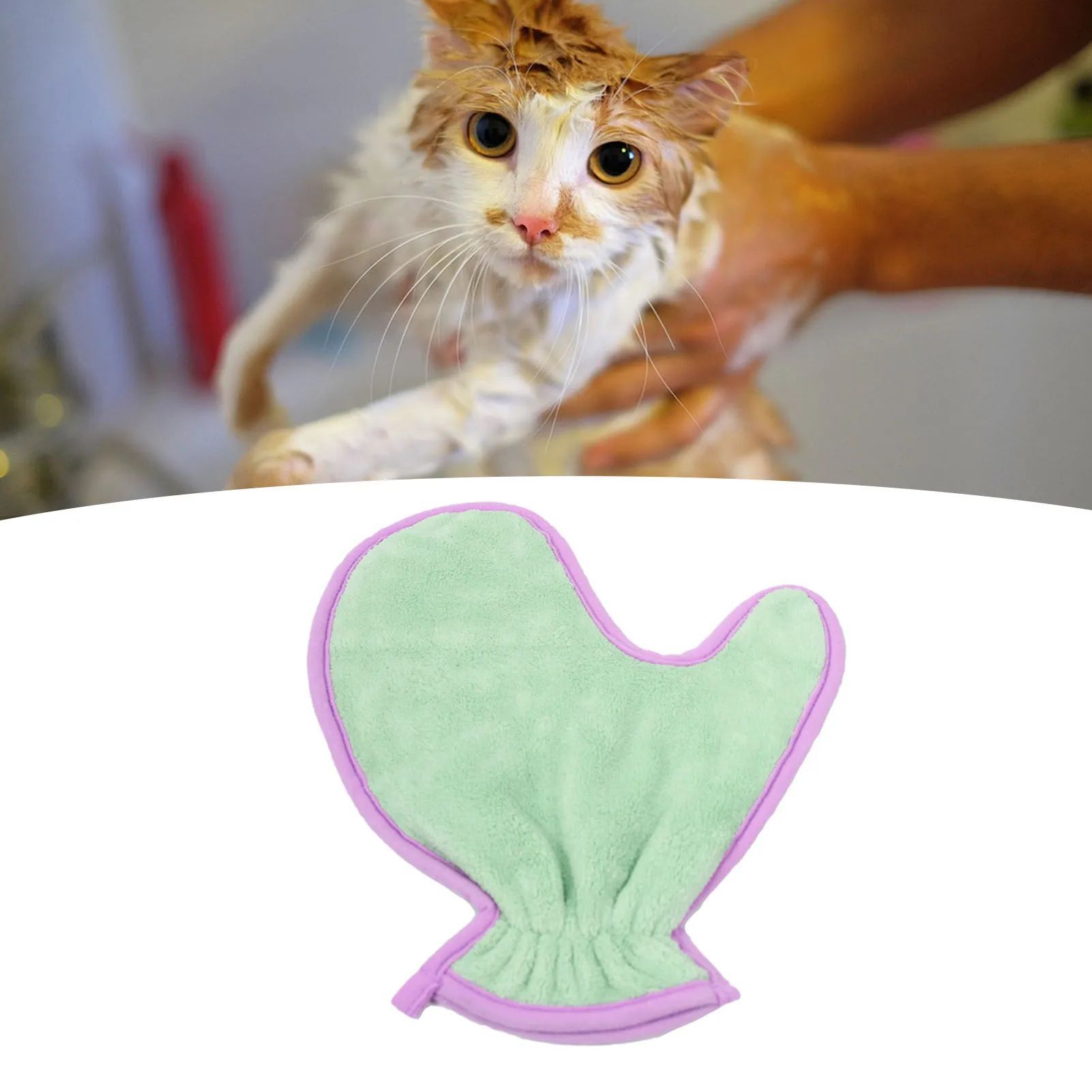 Pet Double-Sided Absorbent Bath Towel Soft Lightweight Cleaning Gloves