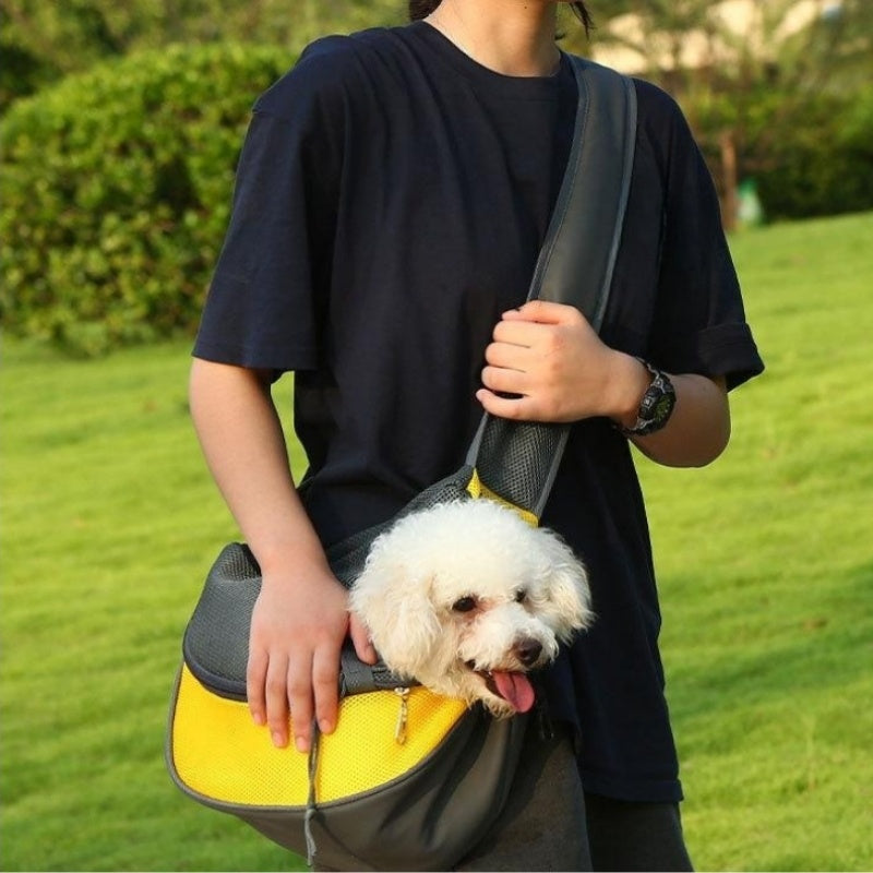 Outdoor Mesh Pet Carrier Sling Shoulder Bag For Travel Comfort