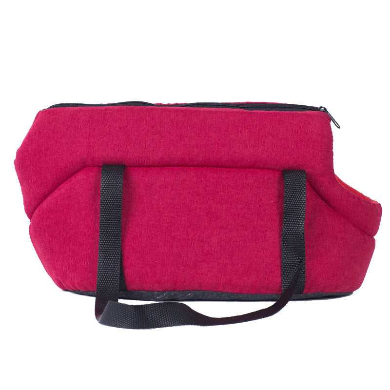 Portable Foldable Pet Carrier Bag With Breathable Mesh Design