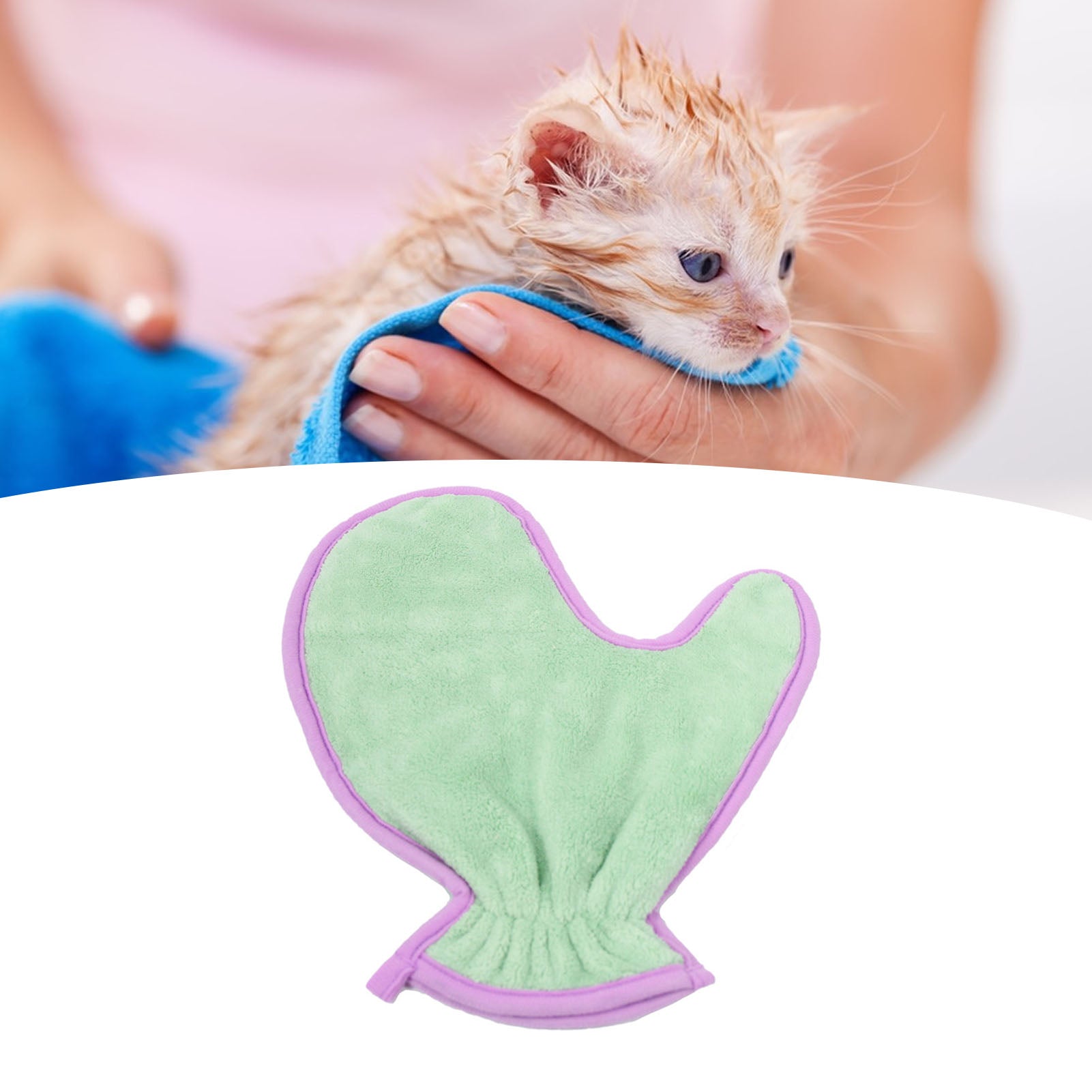 Pet Double-Sided Absorbent Bath Towel Soft Lightweight Cleaning Gloves