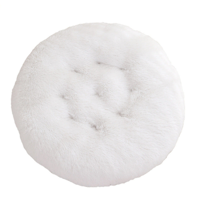 Round Plush Pet Bed Soft Warm Sleeping Mat