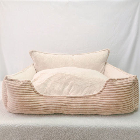 Removable Washable Plush Pet Kennel Bed Warm Cozy Sleeping Nest