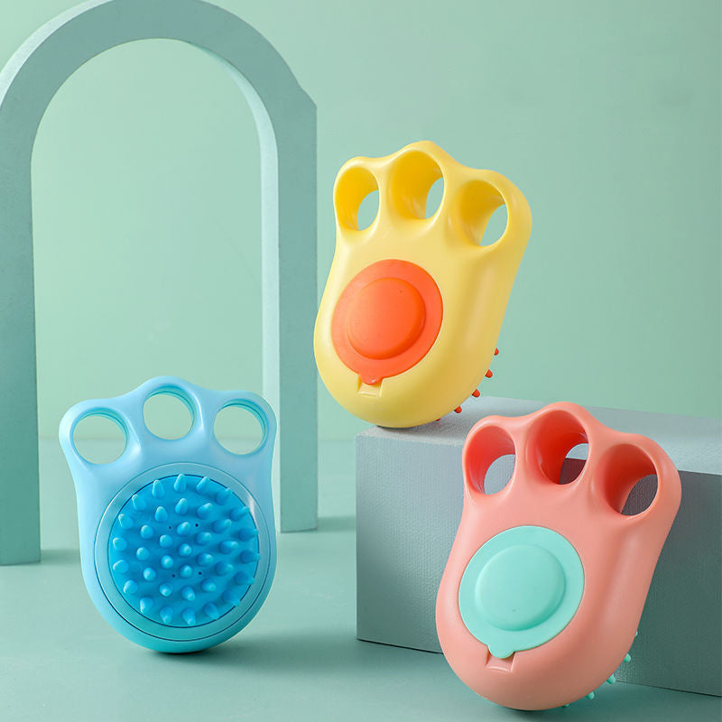 Pet Bath Massage Brush Grooming Comb Soft Claw Cleaning Tool
