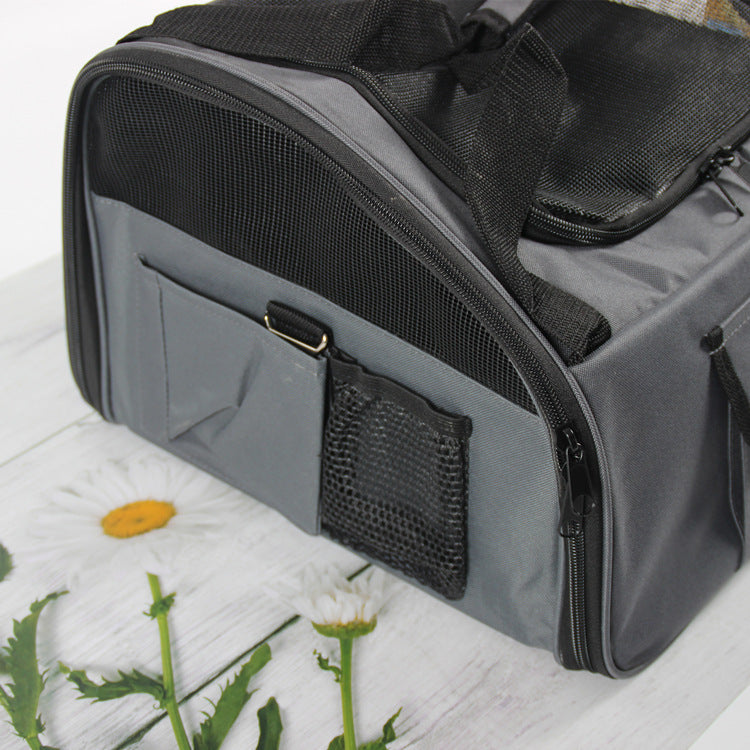 Folding Pet Car Seat Carrier Bag With Hammock Design