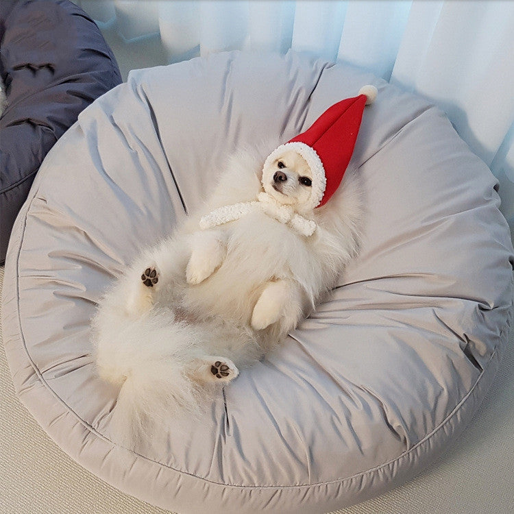 Large Round Pet Bed With Removable Washable Moisture Proof Cover