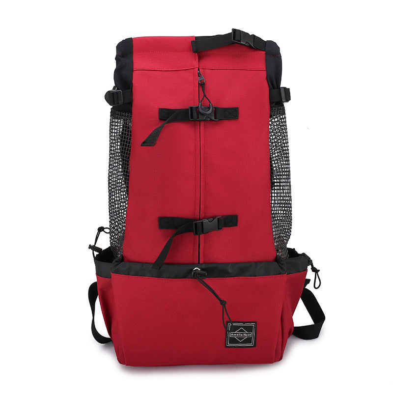 Portable Double Shoulder Pet Carrier Backpack For Outdoor Travel