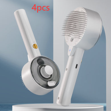 Pet Hair Remover Steam Brush Self-Cleaning Grooming Tool