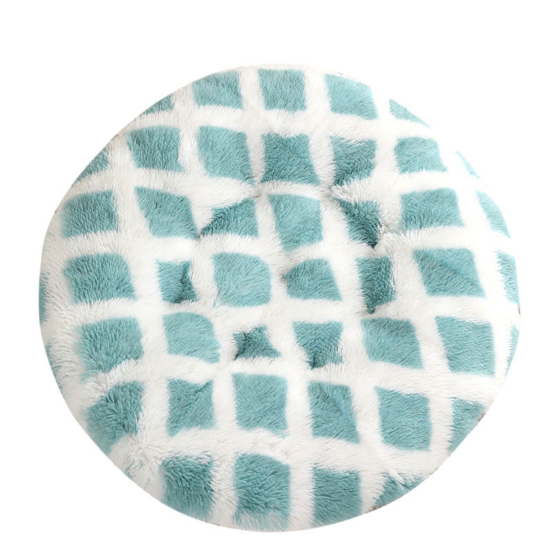 Round Plush Pet Bed Soft Warm Sleeping Mat