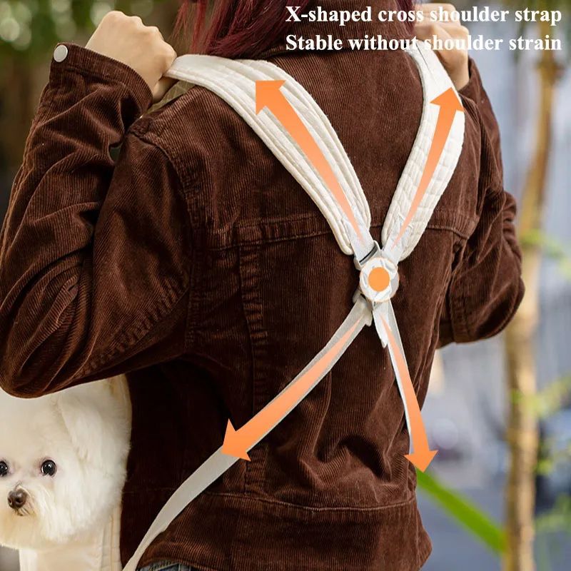 Breathable Pet Backpack Carrier With Cross Design For Travel