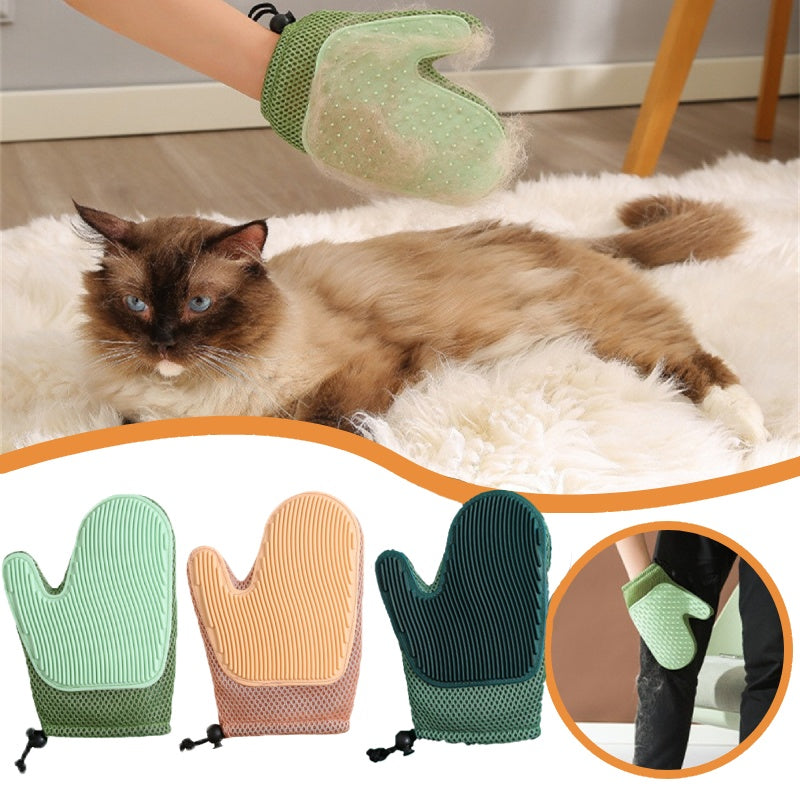 Pet Grooming Glove Fur Remover Hair Shedding Cleaning Mitt