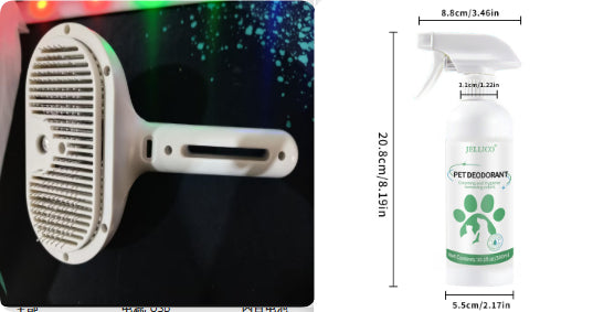 Self Cleaning Pet Grooming Brush With Mist Humidifier Feature