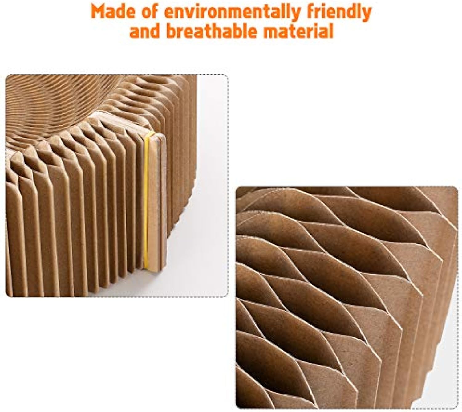 Collapsible Cardboard Pet Scratcher Lounge Bed Round Nest
