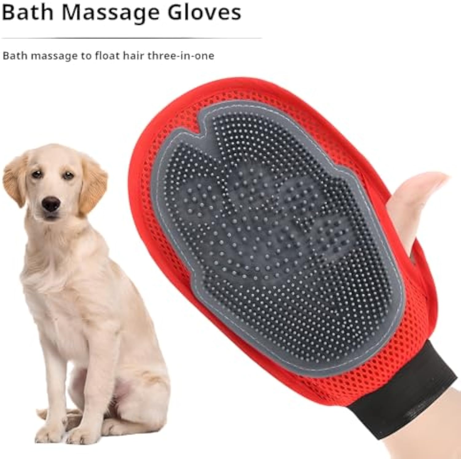 Pet Bathing Glove Hair Remover Grooming Cleaning Brush Mitt