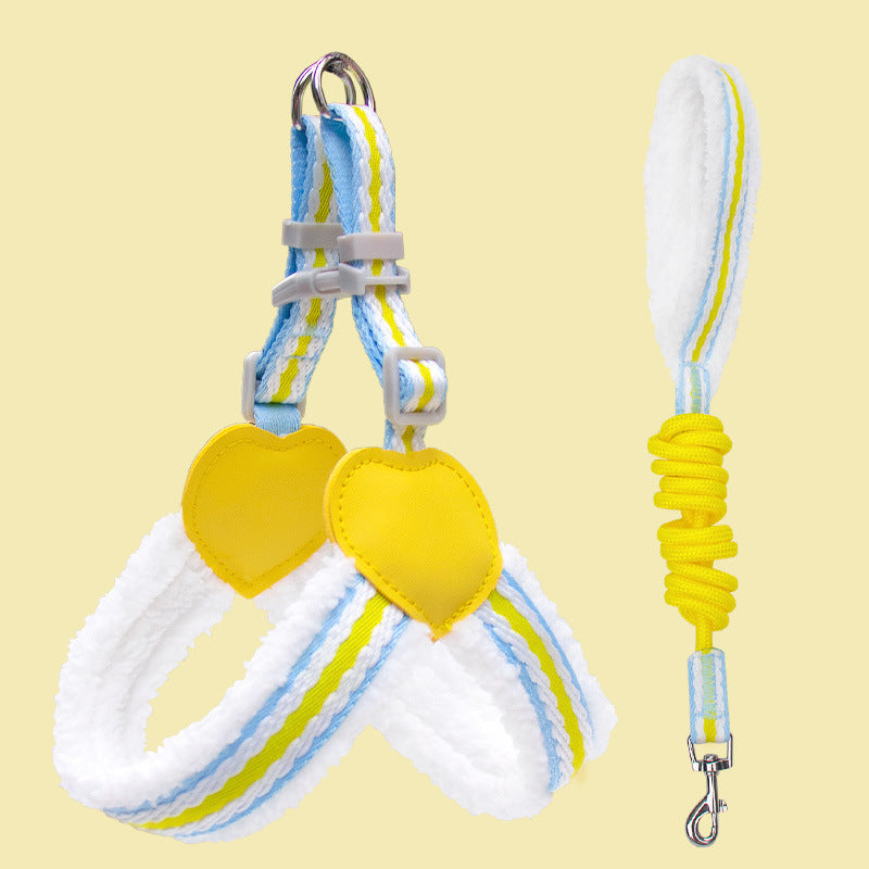 Summer Breathable Pet Chest Vest Harness With Walking Leash