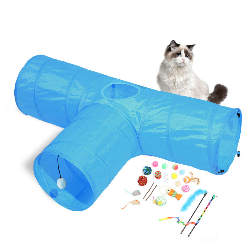 Foldable Pet Tunnel Toy For Climbing And Interactive Play