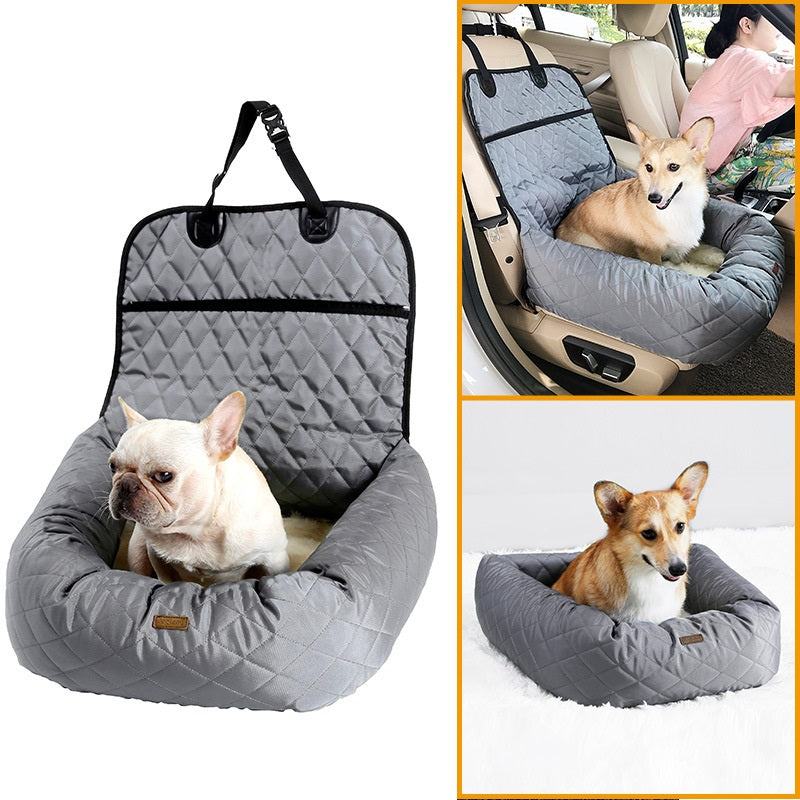2 In 1 Folding Pet Carrier Car Seat Bed Mattress
