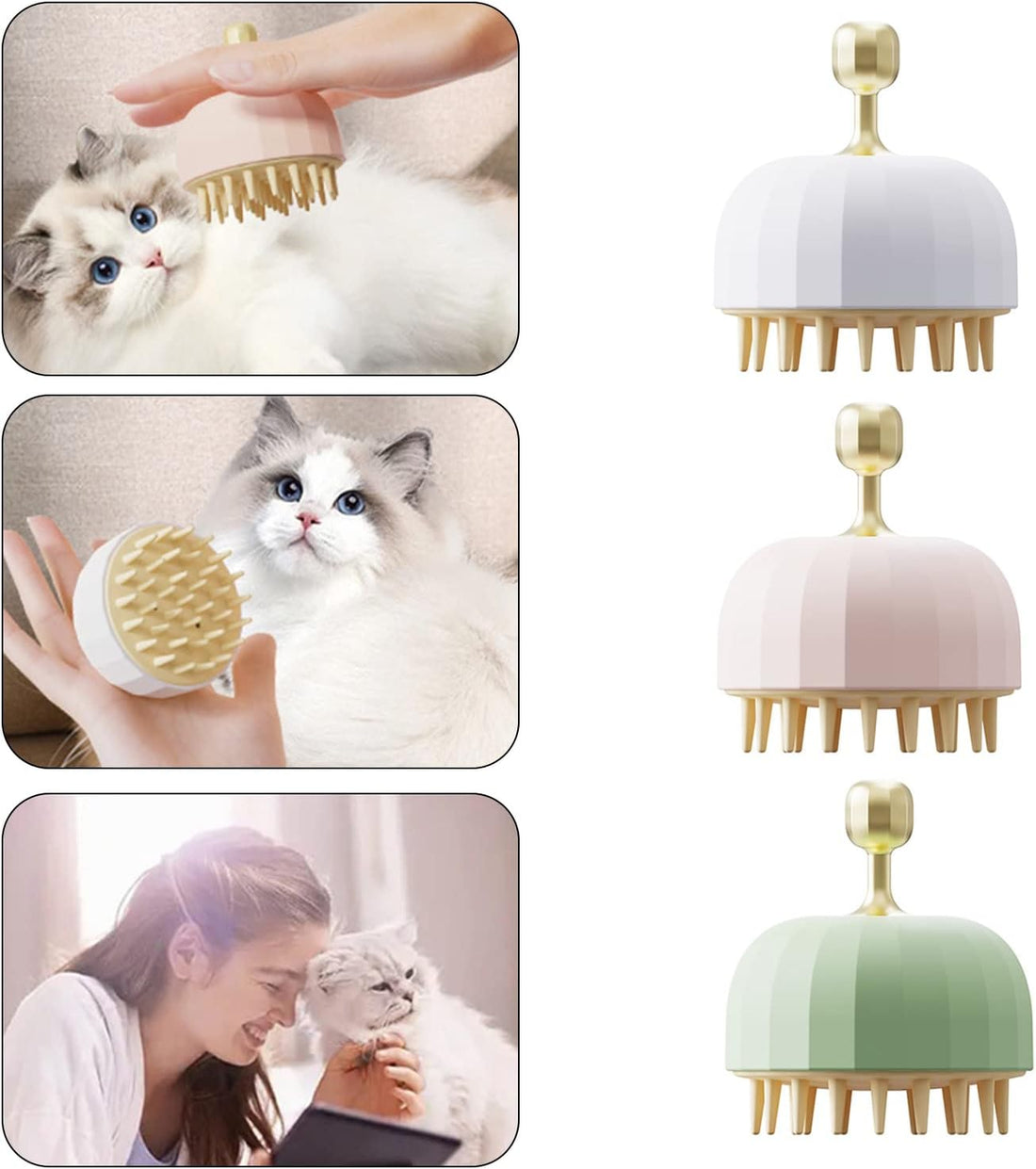 Pet Bath Shampoo Massage Brush For Cleaning And Grooming