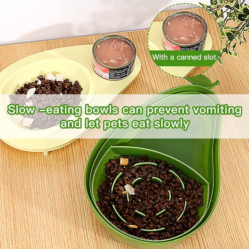 Automatic Pet Water Bottle And Slow Feeding Bowl Set