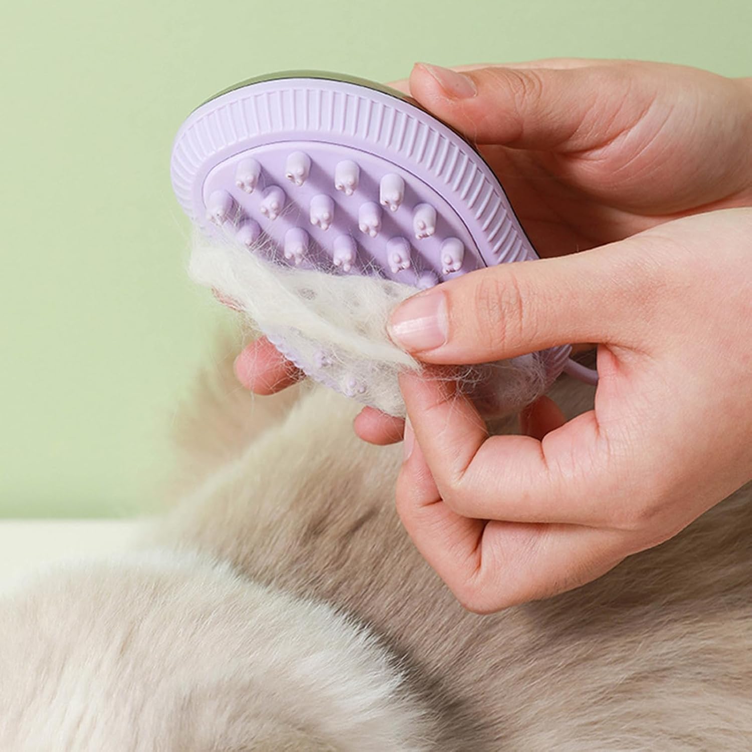 Silicone Pet Bath Brush With Soap Dispenser Grooming Massage Tool