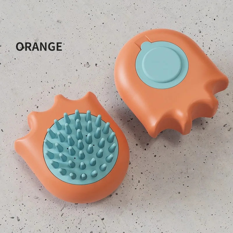 Pet Bath Brush Grooming Massage Comb With Cleaning Shampoo Box