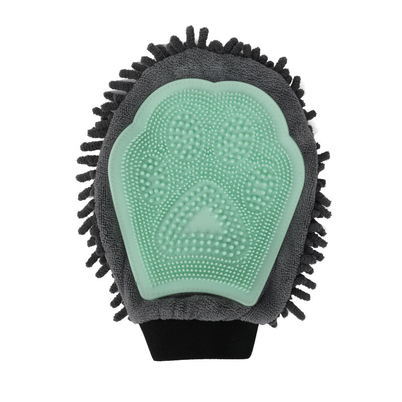2-in-1 Pet Bathing Brush Grooming Massage Glove Cleaning Tool