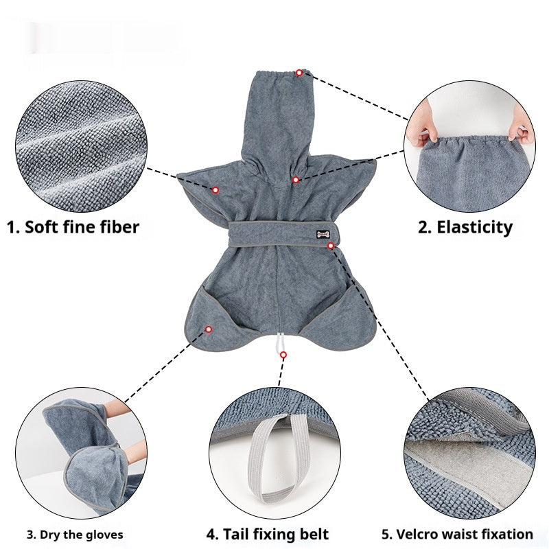 Pet Cotton Bath Towel Strong Absorbent Quick-Drying