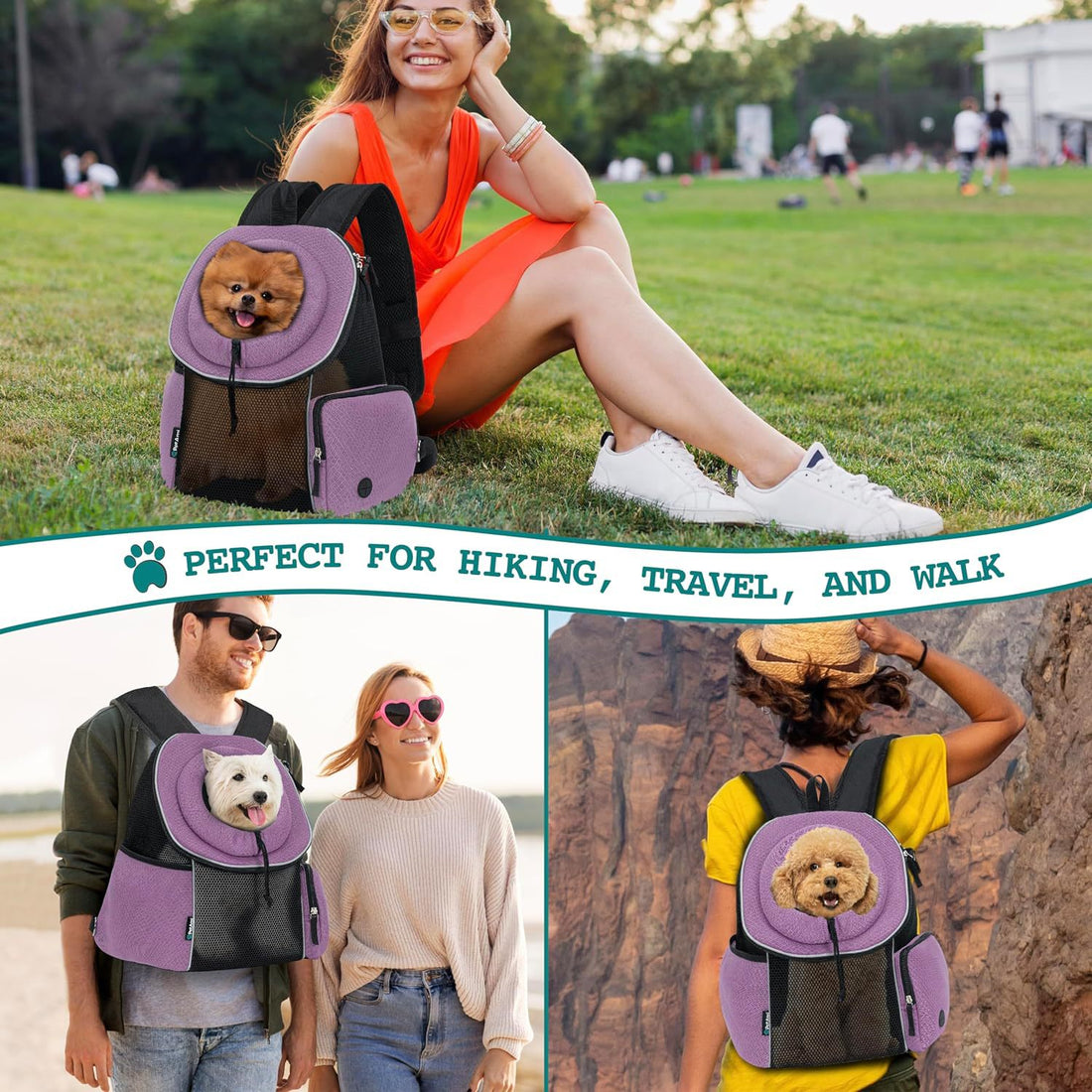 Portable Breathable Pet Carrier Backpack Bag For Outdoor Travel