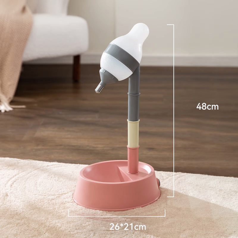 Adjustable Height Pet Water Dispenser Bowl With Detachable Stand