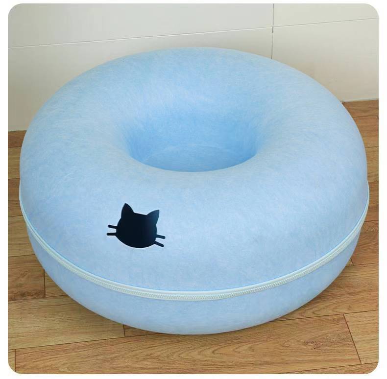 Comfortable Round Pet Bed Tunnel Cozy Sleeping Nest