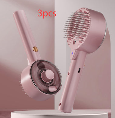 Pet Hair Remover Steam Brush Self-Cleaning Grooming Tool