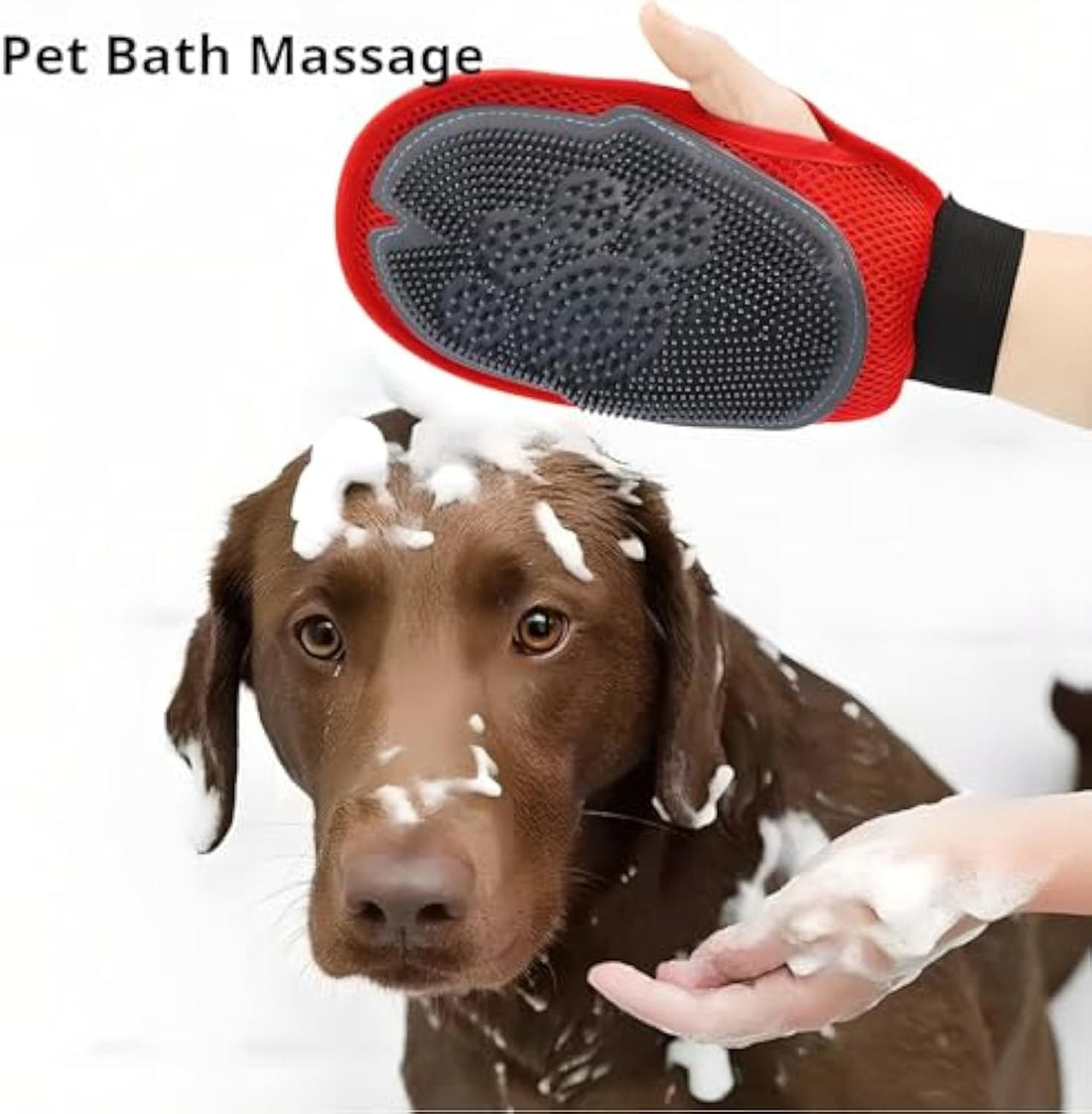 Pet Bathing Glove Hair Remover Grooming Cleaning Brush Mitt