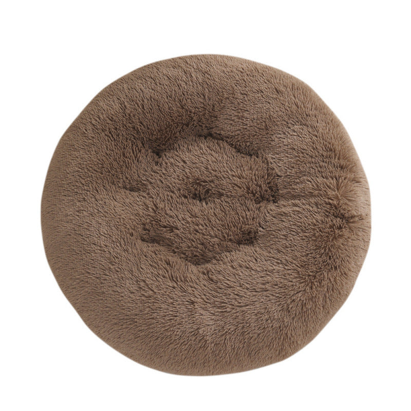 Round Plush Pet Bed Soft Warm Sleeping Mat