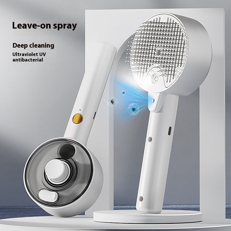 Pet Hair Remover Steam Brush Self-Cleaning Grooming Tool