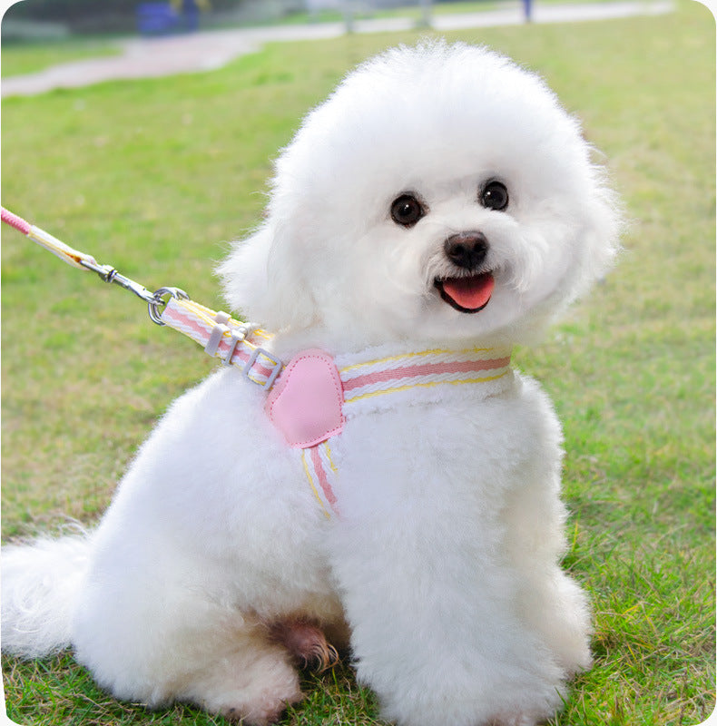 Summer Breathable Pet Chest Vest Harness With Walking Leash