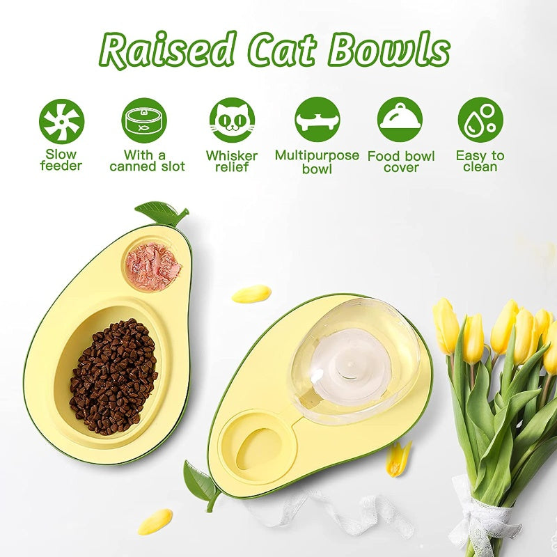 Automatic Pet Water Bottle And Slow Feeding Bowl Set