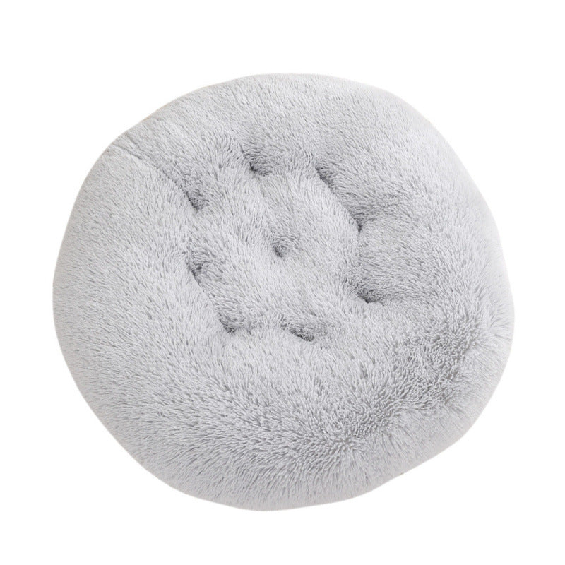Round Plush Pet Bed Soft Warm Sleeping Mat
