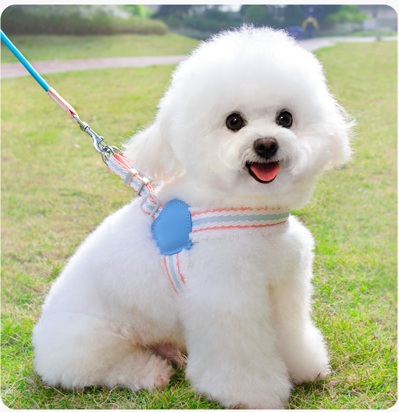 Summer Breathable Pet Chest Vest Harness With Walking Leash