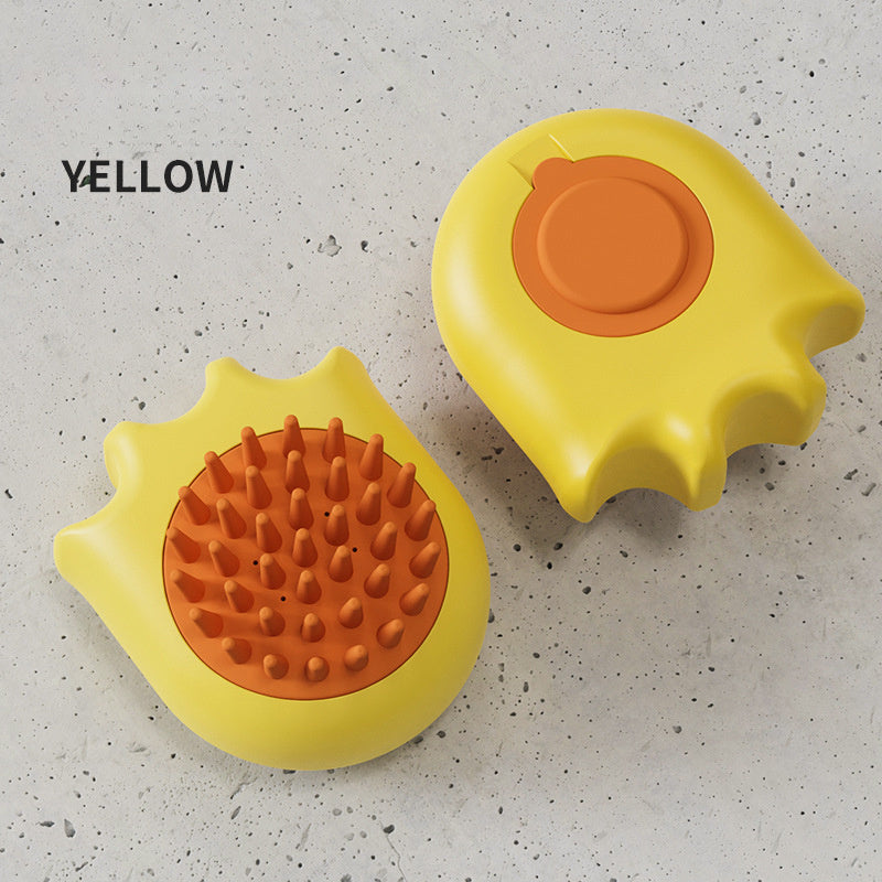 Pet Bath Brush Grooming Massage Comb With Cleaning Shampoo Box