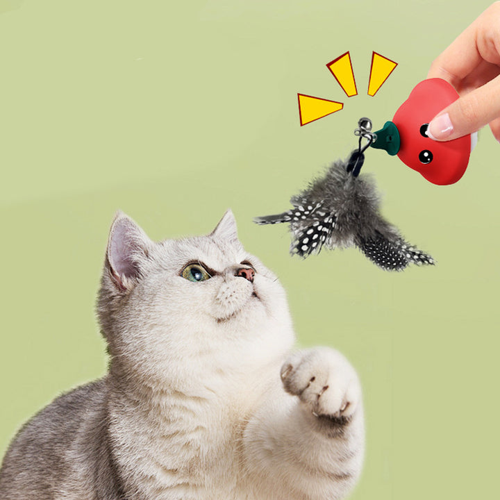 Retractable Pet Wand Toy With Suction Cup For Interactive Play