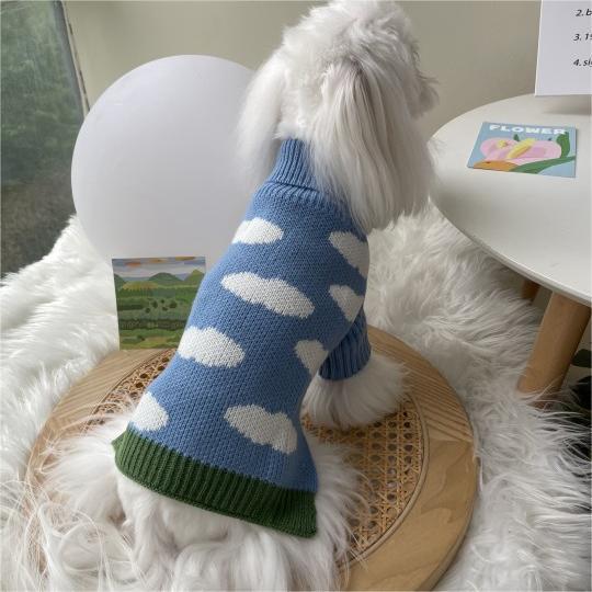 Jacquard Knit Pet Sweater Clothing For Warm Everyday Wear