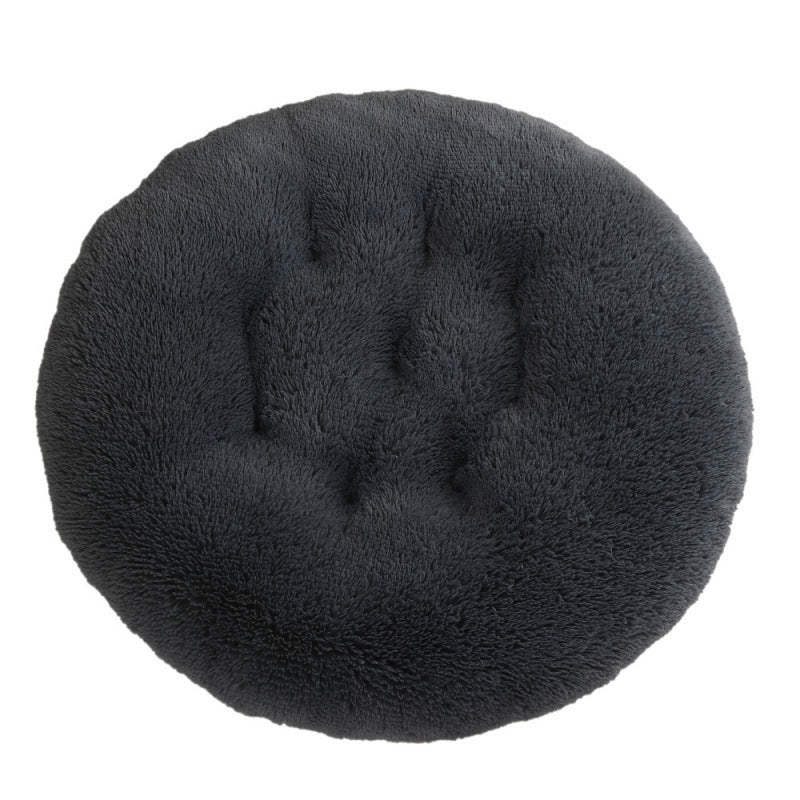 Round Plush Pet Bed Soft Warm Sleeping Mat