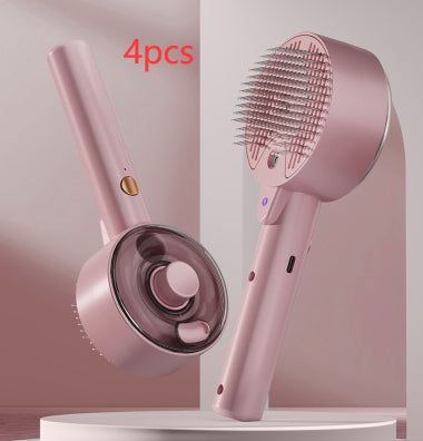 Pet Hair Remover Steam Brush Self-Cleaning Grooming Tool