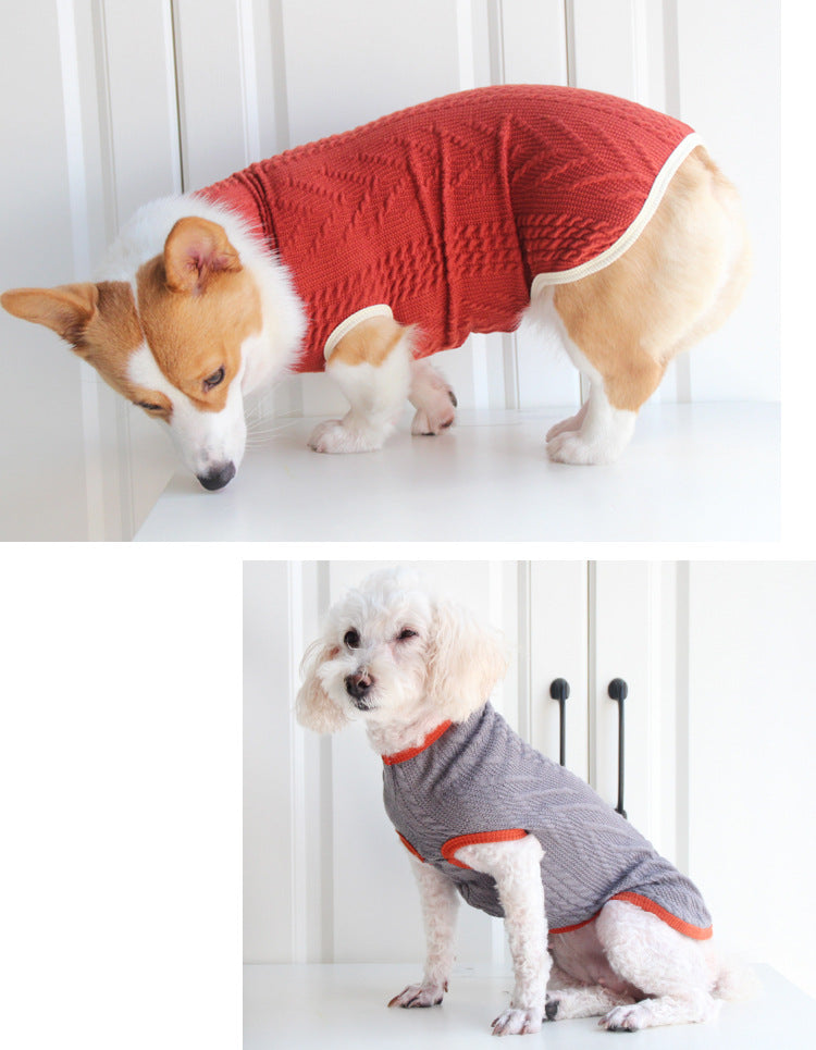Vintage Twist Style Pet Sweater For Comfortable Everyday Wear