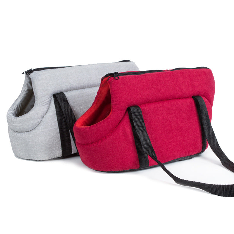 Portable Foldable Pet Carrier Bag With Breathable Mesh Design