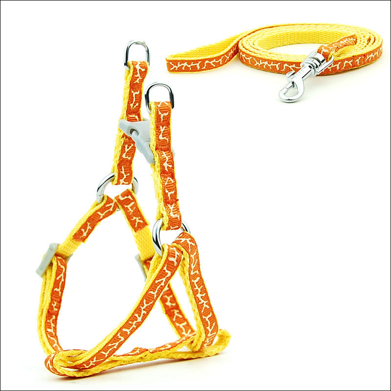 Pet Chest Strap Harness And Leash Set For Daily Walking